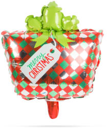 Family Collection Karácsonyi lufi - ajándék - alumínium - 30 x 18 cm (58270D)