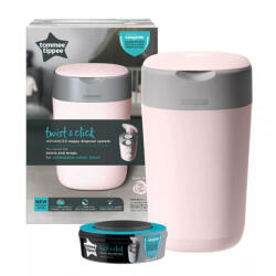 Tommee Tippee Twist&Click pelenkacsomagoló vödör - rózsaszín - babyshopkaposvar