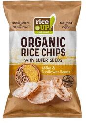 RiceUP! Barnarizs chips, 25 g, RICE UP "Bio", kölessel és napraforgóval (KHK610)