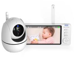  Бебефон BeSmart, WiFi NightVision HD, гъвкав и стабилен, 360° наблюдение, температурен сензор, Бяло Бебефон