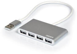 PORT Designs PORT USB HUB, 4x USB 2.0, szürke (900120)