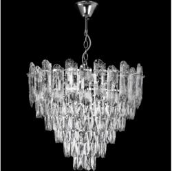 Venti Lustră LED pe lanț 9xE27/60W/230V + 6xLED/6W d. 50 cm crom lucios (VE0545)