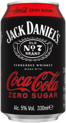 Jack & Coke Jack Daniel's Tennessee Whiskey és Coca Cola alkoholos szénsavas ital édesítőszerekkel 5% 330 ml