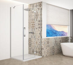 SAPHO Zuhanykabin, Sapho Trinity Chrome szögletes zuhanykabin, átlátszó üveg, jobbos 100x80 GT5680-10CR-CH - mozaikkeramia