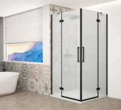 SAPHO Zuhanykabin, Sapho Trinity Black szögletes zuhanykabin, matt üveggel 110x100 GT2210-11M-B - mozaikkeramia