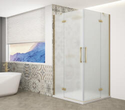 SAPHO Zuhanykabin, Sapho Trinity Gold Matt szögletes zuhanykabin, matt üveggel 110x110 GT2211-11M-G - mozaikkeramia