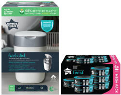Tommee Tippee Twist & Click pelenkacsomagoló vödör + utántöltő 6 db