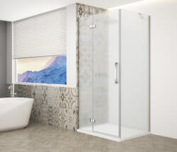 SAPHO Zuhanykabin, Sapho Trinity Chrome szögletes zuhanykabin, matt üveg, balos 100x80 GT5680-10ML-CH - mozaikkeramia