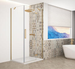 SAPHO Zuhanykabin, Sapho Trinity Gold Matt szögletes zuhanykabin, átlátszó üveg, jobb 100x80 GT5680-10CR-G - mozaikkeramia