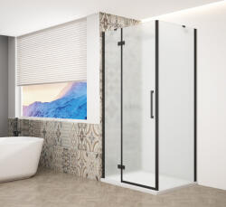 SAPHO Zuhanykabin, Sapho Trinity Black szögletes zuhanykabin, matt üveg, balos 110x120 GT5612-11ML-B - mozaikkeramia