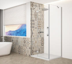 SAPHO Zuhanykabin, Sapho Trinity Chrome szögletes zuhanykabin, átlátszó üveg, balos 100x120 GT5612-10CL-CH - zuhanykabin