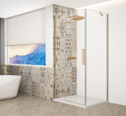 SAPHO Zuhanykabin, Sapho Trinity Gold Matt szögletes zuhanykabin, átlátszó üveg, balos 90x80 GT5680-90CL-G - zuhanykabin