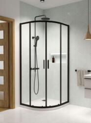 Radaway Premium Pro Black PDD íves fekete zuhanykabin 100Bx90J (1013000-01-01+1013900-54-01)