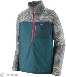 Patagonia Houdini Stash 1/2 cipzáras kabát, Wetland Blue, Rock Wash: Thermal Blue (M)