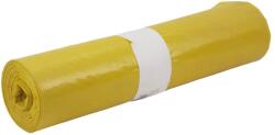 INPAP PLUS Szemeteszsák, 120 L, 110 x 70 cm, 50 m, sárga, 25 db