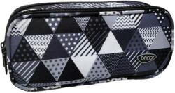 DACO Penar etui DACO PE698 cu 2 fermoare, Negru cu gri (PE698) Penar