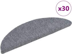 vidaXL 30 db világosszürke öntapadó lépcsőszőnyeg 56 x 17 x 3 cm (3365682)