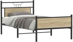 vidaXL sonoma tölgy színű szerelt fa ágykeret matrac nélkül 100x190 cm (4106974) - pepita