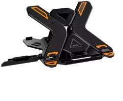 Invincio Invincio® Air laptop vagy táblagép állvány 13-17 hüvelyk, 8 fokozatban állítható 30-45 fokban, összecsukható telefontartóval, csúszásgátló szilikon betétekkel, szellőző, hordozható, fekete (107)