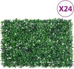 vidaXL 24 db zöld műcserjelevél-kerítés 40 x 60 cm (366637)