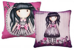  Gorjuss Díszpárna - 40x40 cm, Lila-Rózsaszín