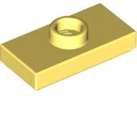 LEGO® 15573c103 - LEGO élénk világos sárga lap 1 x 2 méretű 1 bütyökkel - jumper, az alján bütyök aljzattal (15573c103)