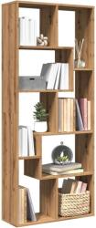 vidaXL kézműves tölgy szerelt fa elválasztó könyvespolc 67x25x161, 5 cm (858083) - pepita