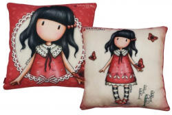  Gorjuss Díszpárna - 40x40 cm, Bézs-Piros