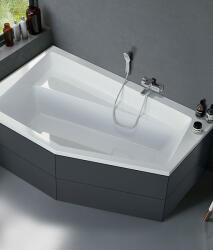 Niagara Wellness Vesper 160 x 100 aszimmetrikus akril fürdőkád - jobbos kivitel - WANW. VEP. 160.100. WH (WANW.VEP.160.100.WH)