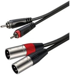 Voice-Kraft RACC190L3 2xXLR papa - 2xRCA kábel, 3m