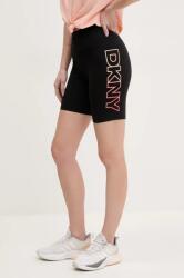 DKNY pantaloni scurți femei, culoarea negru, cu imprimeu, high waist, DP5S5233 PPYA-SZD0GG_99X (DP5S5233)