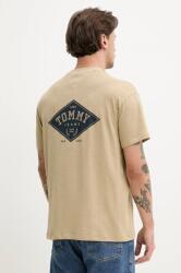 Tommy Jeans tricou din bumbac bărbați, culoarea verde, cu imprimeu, DM0DM20806 PPYA-TSM1R1_19X (DM0DM20806)