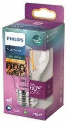 Philips 8718699772154 LED izzó 1x5/2, 5/1W | E14 | 470lm | 2200K-2500-2700K - 3 fénymód, átlátszó, Eyecomfort