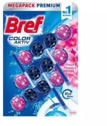 Bref WC illatosító golyós 3 x 50 g Color Aktiv Bref Fresh Flowers (4375_C37805) - tonerpiac