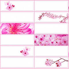 ANRO Wall Flexpanel PVC falburkoló lap - Csempe (japán-cseresznyevirág) (TP10014009 - Sakura Tile)