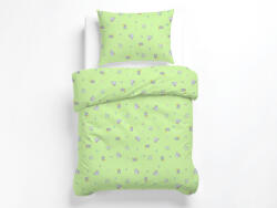  LITTLE FRIENDS gyerek pamut ágyneműhuzat 100x135+40x60 - zöld (10000096127)