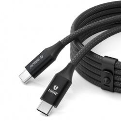 ORICO CDX USB-C to USB-C adatkábel, töltőkábel, fekete (100W, 5A, 1m)