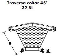 Elvan Traversa Coltar 45gr Pentru Pat Metalic 200 Mm (32bl-6v-200/pg)