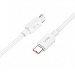 hoco. X96 USB-C to USB-C adatkábel, töltőkábel, fehér (100W, 5A, 1m)