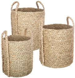  3 darabos WICKER kerek kosár szett