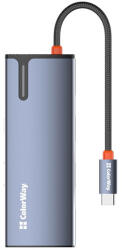 ColorWay USB-elosztó (dokkolóállomás) CW-HUB02, USB-C 6-B-1 Type C PD 100W/USB3.0? 3/HDMI 4? /RJ45