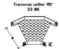 Elvan Traversa coltar 90GR pentru pat metalic 600 mm (32BK-6V-600/PG)
