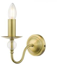 där lighting group Aplica Lyzette Wall Light Aged Brass Ribbed Glass (LYZ0745 DAR LIGHTING)