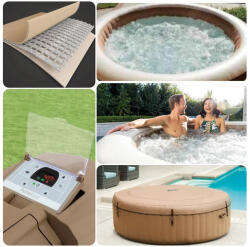 Intex Masszázsmedence, 4 személyes Mobil Jacuzzi PureSpa Sahara INTEX 28426 (SS_SJS28426)