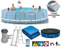 Intex Vízforgatós medence szett, fémvázas 457x107 cm - INTEX PRISM FRAME POOL 26724 (SJS_SS26724_203200194)