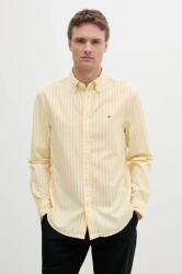 Tommy Hilfiger pamut ing férfi, legombolt galléros, sárga, slim, MW0MW39159 - sárga L