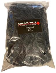 Chrom Well erős hajgumi F-14, fekete, 1000 db - hairpower