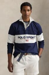 Ralph Lauren pamut hosszúujjú sötétkék, sima, 710938458 - sötétkék L - answear - 59 990 Ft
