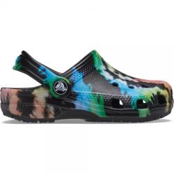 Crocs Saboți Crocs Kids' Classic Tie-Dye Graphic Clog Negru - Black/Black 20-21 EU - C5 US