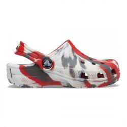 Crocs Saboți Crocs Kids' Classic Marbled Clog Roșu - Flame/White 20-21 EU - C5 US